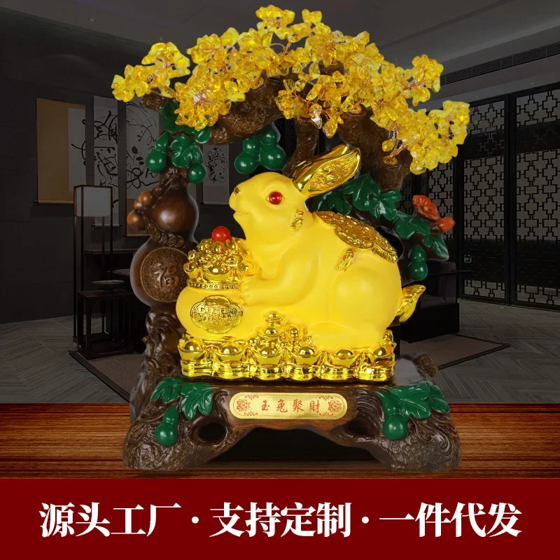 

Rabbit ornaments, gold rabbit,, twelve zodiac animals, , business opening, home decor home accessories home accessories