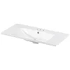 [Sink Only] 36x18" Rectangular 3 Hole Bathroom Resin Sink, Vanity Top ，Sink Only, Fits 4" Center Faucet,24x18 Inch,30x18" 1