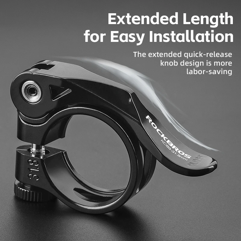 Bicycle Seat Post Clamp Aluminum Alloy Quick Release Cycling Seat Clamp Bike Parts Seatpost ROCKBROS