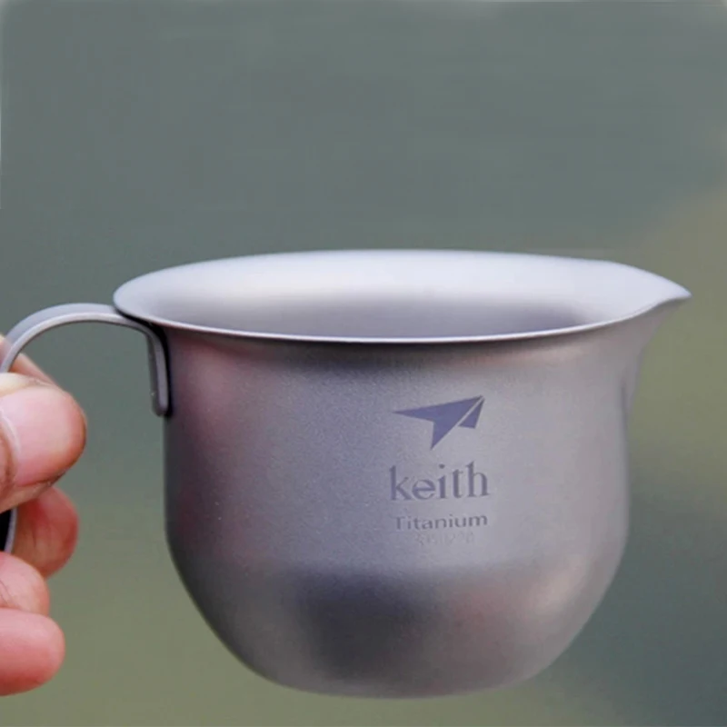 Keith Titanium Kung Fu Tea Set Portable Outdoor Camping Tableware Teapot Teacups Hiking Leisure Travel Teaset Gaiwan 6pcs 3