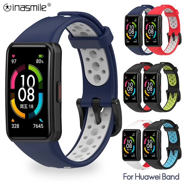 Correa De Silicona Para Huawei Band 7 Honor 6/6pro Suave Impermeable  Deporte Banda De Moda Pulsera + huang jie