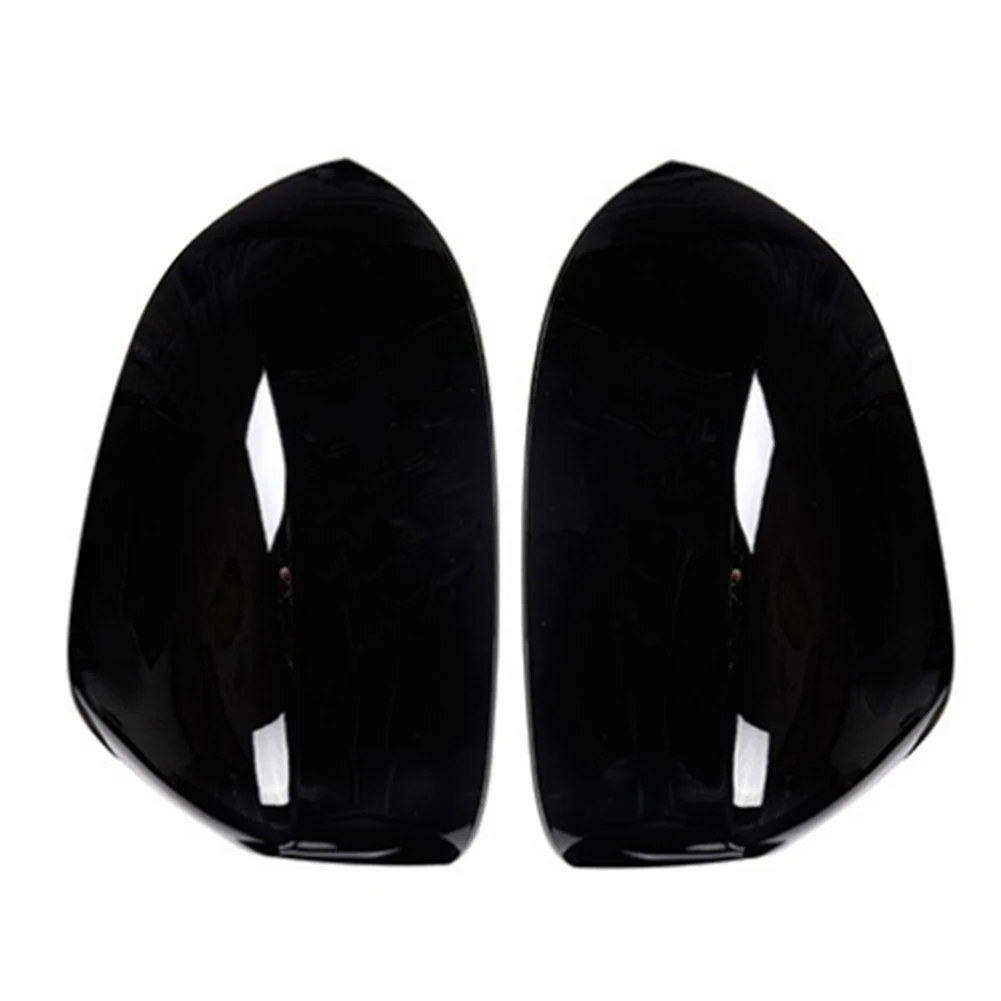 Car Rear View Mirror Cap Cover 1Pair Left+Right For BMW X3 G01 X4 G02 ABS Plastic Glossy Black