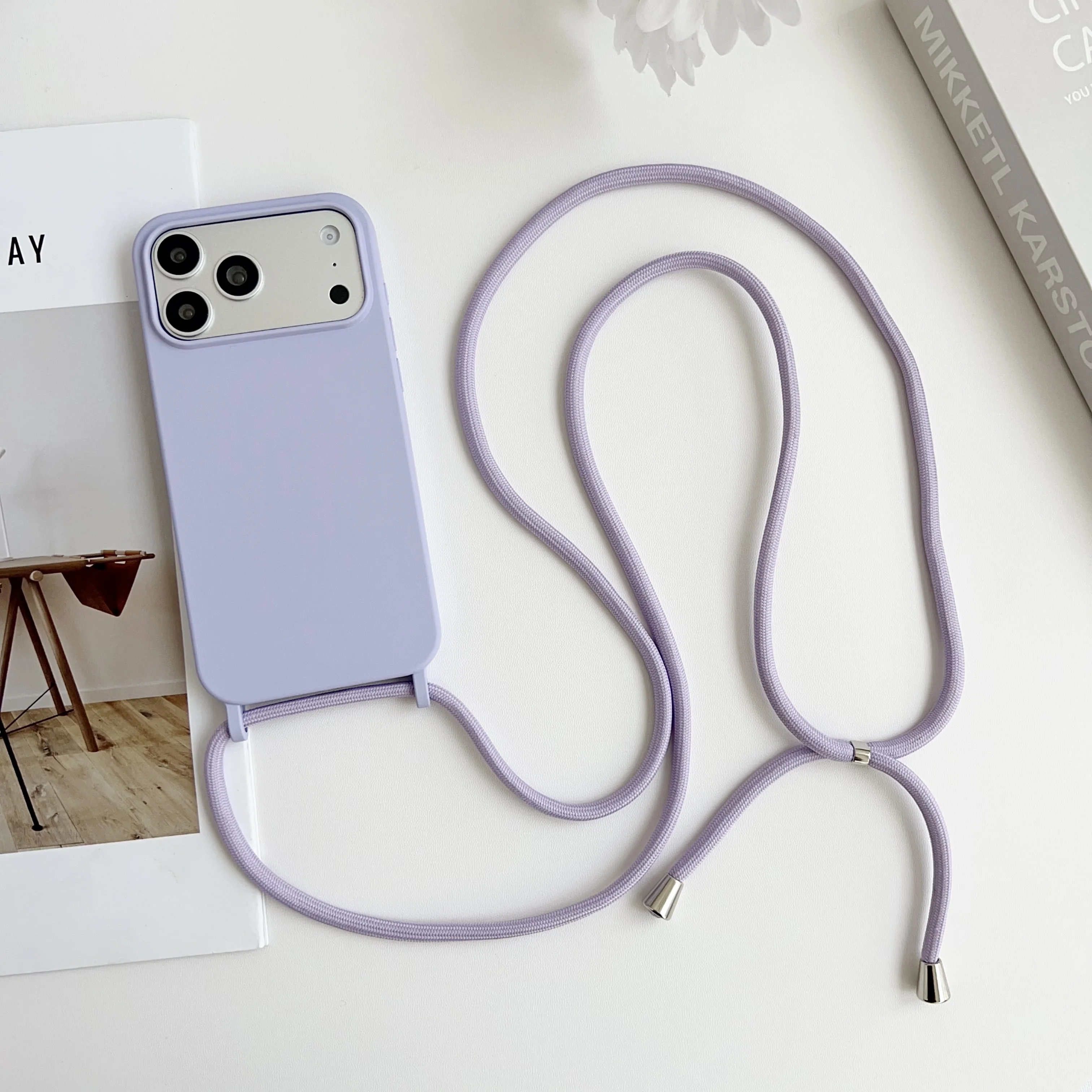 Candy Crossbody Lanyard Cord Silicone Case with Necklace Strap - Soft Bumper Cover
