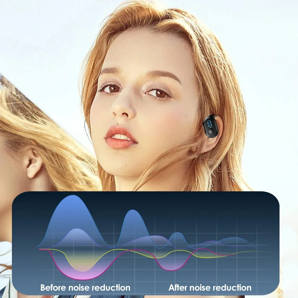 Bluetooth Headphones Wireless Earbuds With Led Display Hifi Stereo_voghion.com