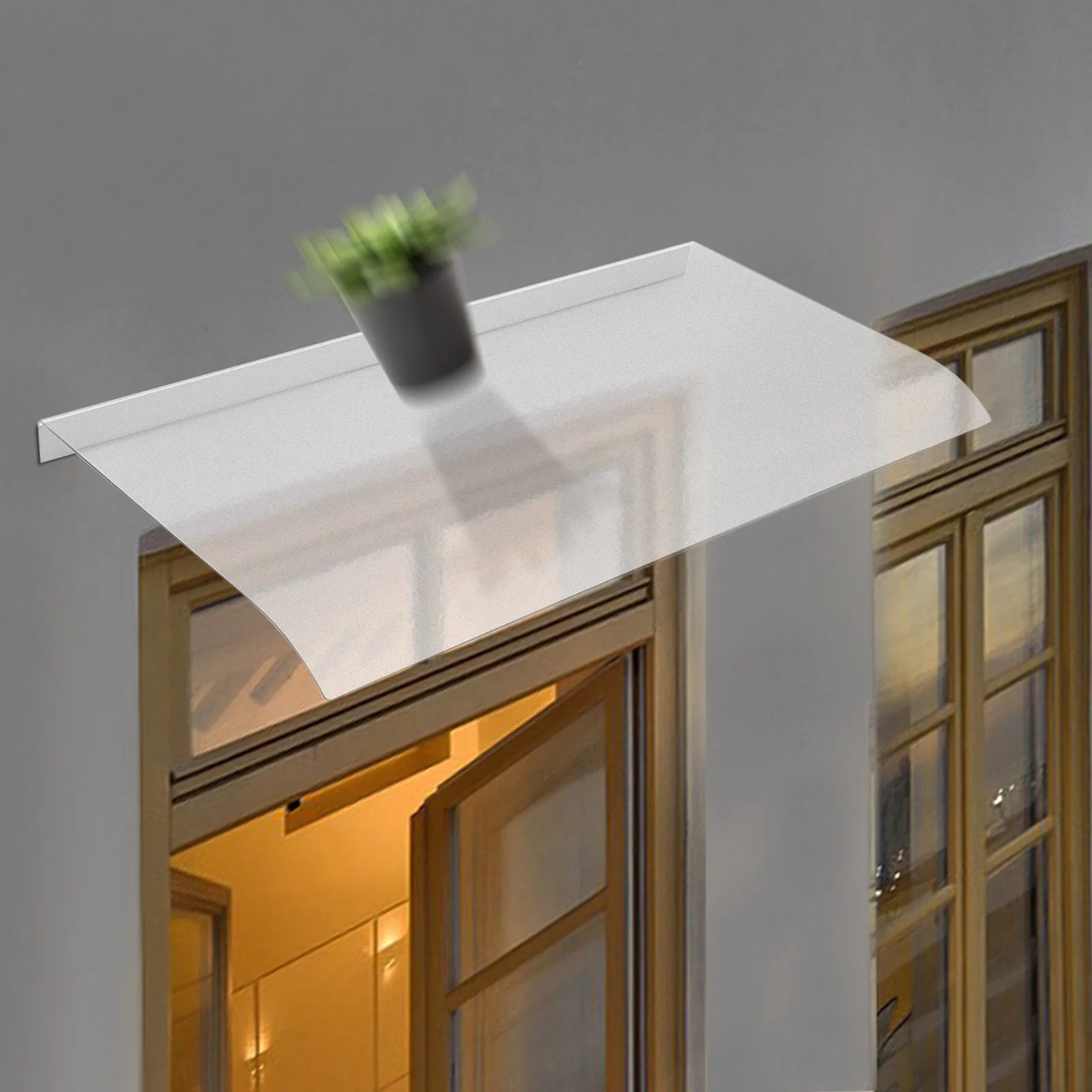 Door Awning Canopy Clear Rain Shelter UV Rain Snow Protection Window Awning for Front Door Porch Patio Roof 100*50cm/40*120cm