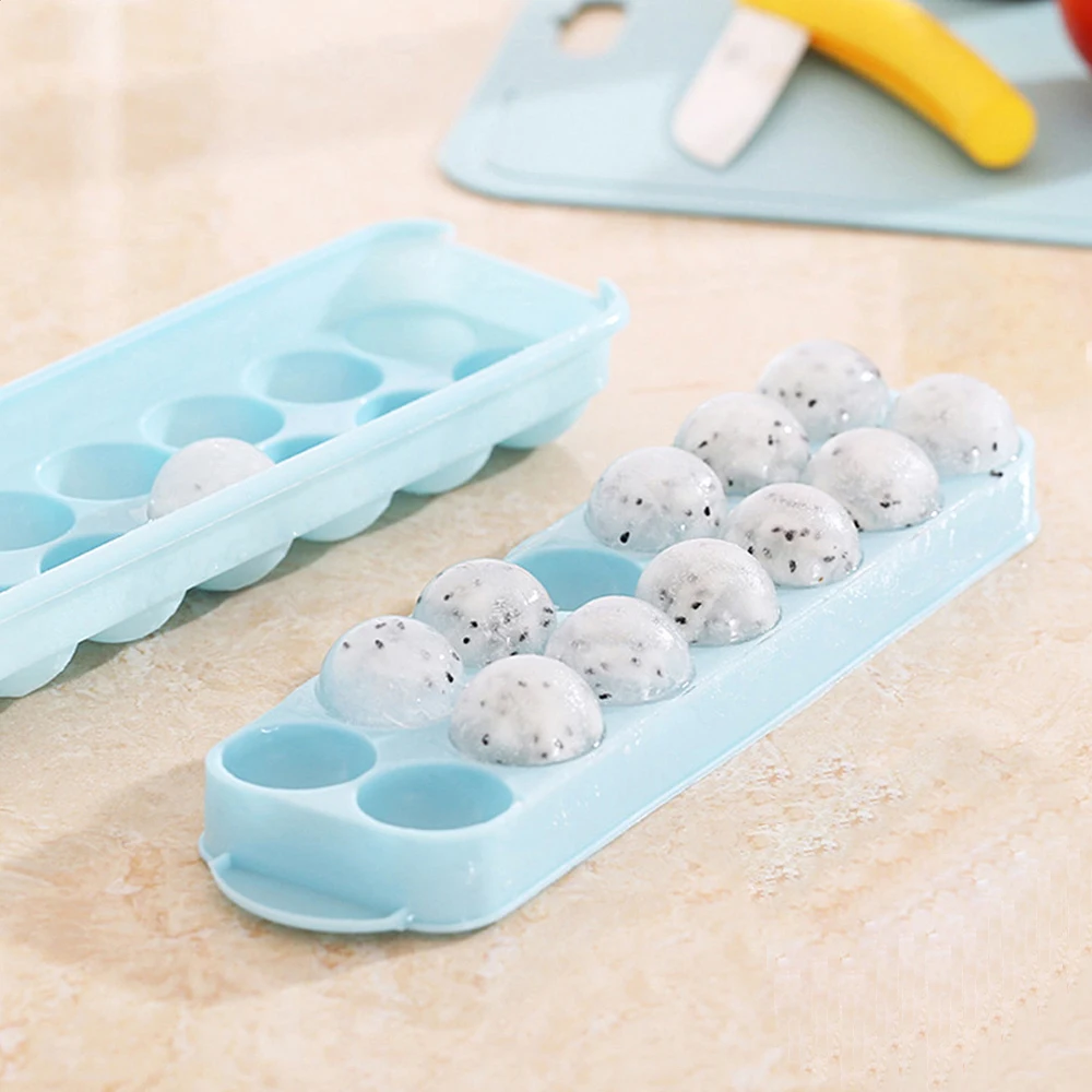 1Pc 3D Round Ice Cube Tray with Lid Plastic Diamond Spherical Style Ice  Mold DIY Mould Ice Ball Maker Kitchen Tools - AliExpress