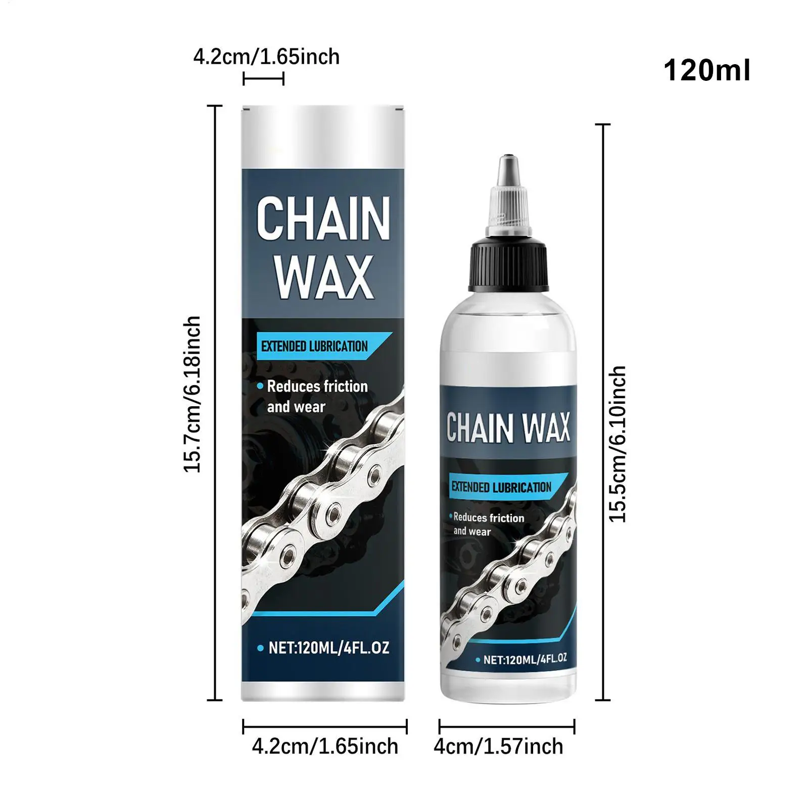 Wax-Based Bike Chain Lube 120ml Dry & Wet Conditions MTB Road