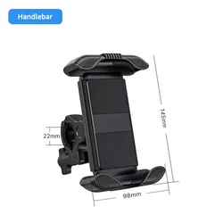 Universal Bike and Motorcycle Phone Mount with Rearview Mirror Attachment (Handlebar)
