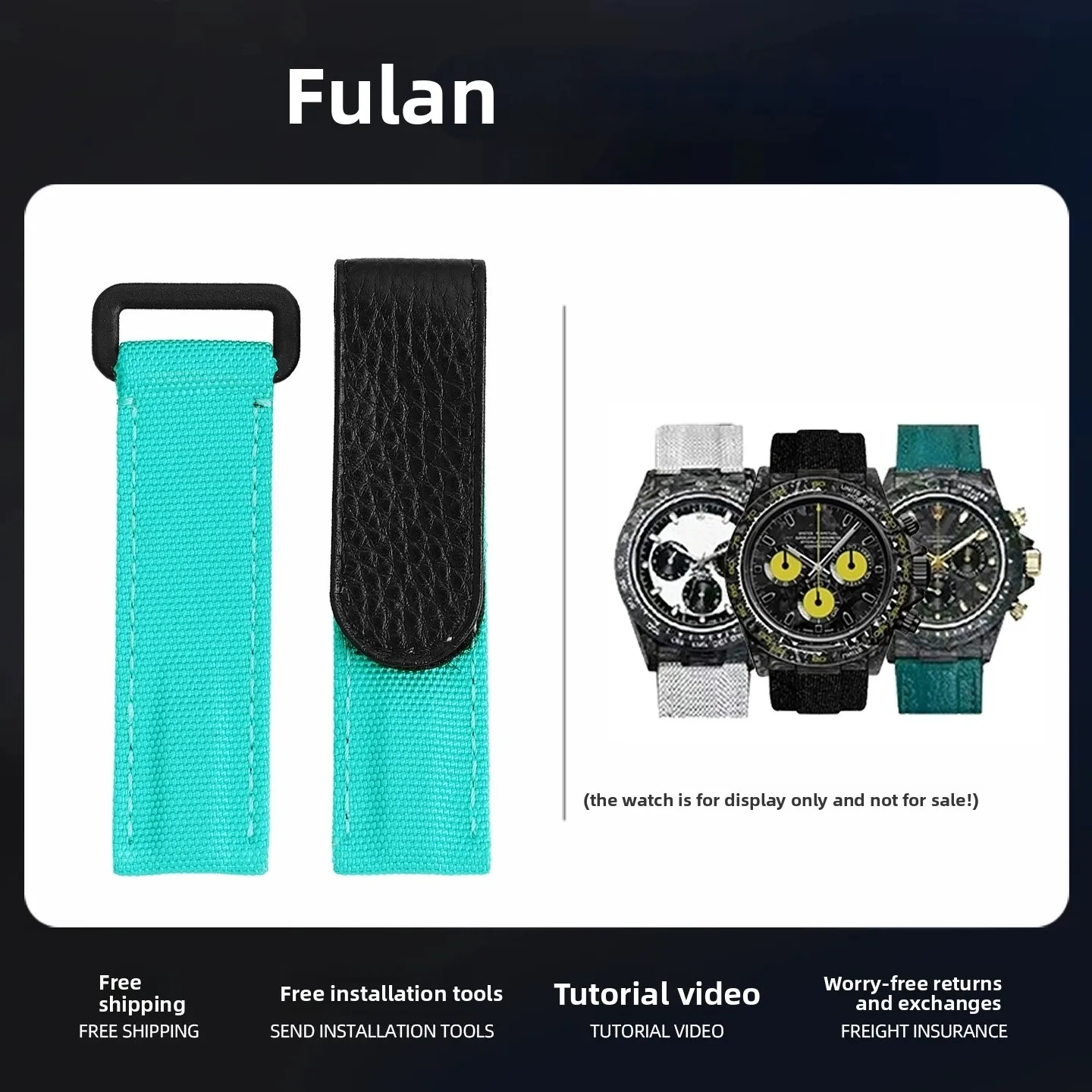 20mm Universal Nylon Canvas Watch Strap - Durable and Stylish Design
