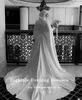 Eightale Muslim Wedding Dress High Neck Satin Customized Beaded Sashes Arabic Bridal Gown Long Sleeves Vestido De Noiva 5