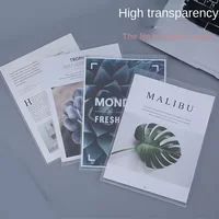 10 Pcs L-shaped folder plastic PP transparent single-page folder A4 two-page set office document storage and organization 2
