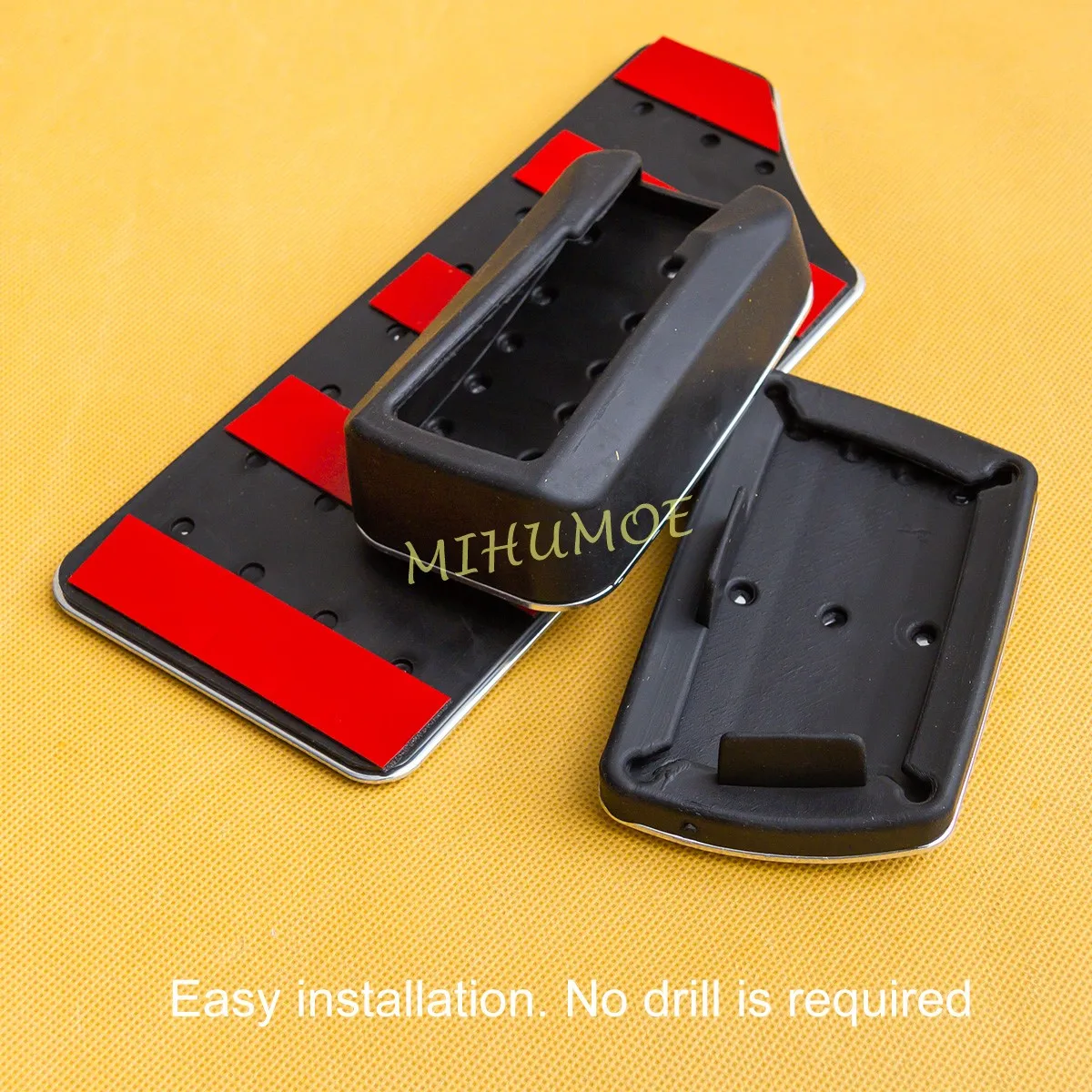 LHD 실버 알루미늄 발 받침 데드 브레이크 가스 스로틀 페달 패드 커버 세트 2016-2025 Honda Civic 10th 11th