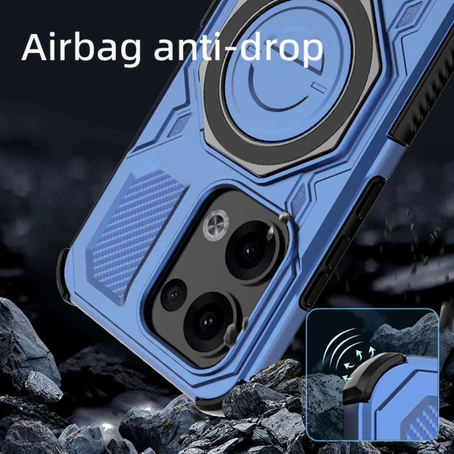Anti-Drop Magnetic Mount Phone Case with Stand - Shell Cover