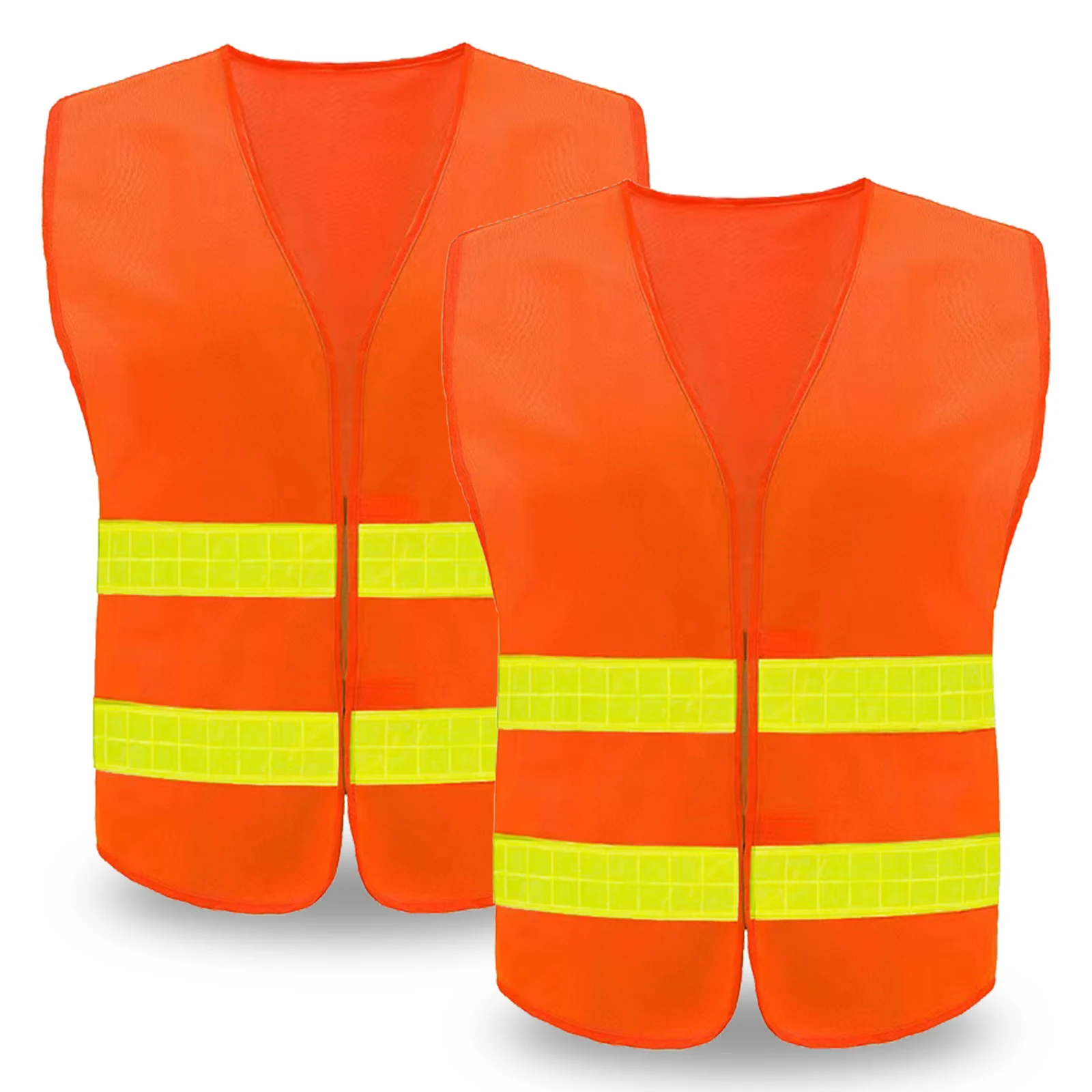 

High Visibility Safety Vest for Traffic Work, Running, Surveyor and Security Guard - Construction Vest with 2 Reflective Strips