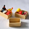3/1Pcs 1:12 Dollhouse Miniature Furniture Kitchen Wood Vegetable Food Storage Box Basket Accessories Doll House Decorations Toys 2