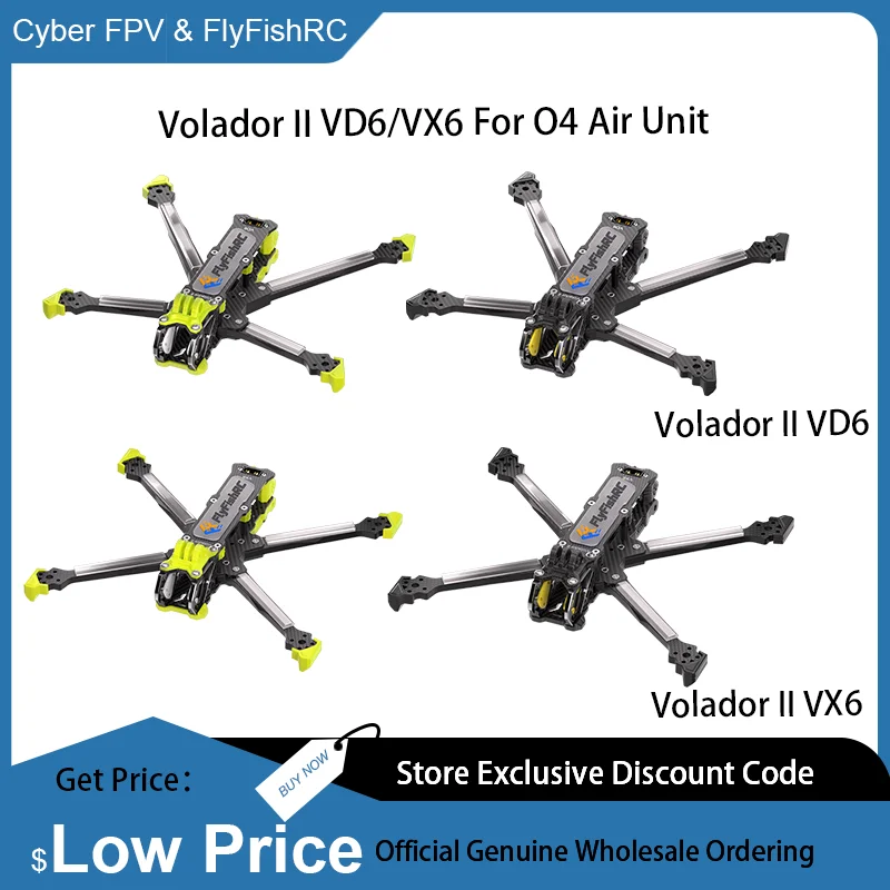FPV-Drohnenrahmen 6 Zoll Volador II VX/VD - Leichtes Rennchassis