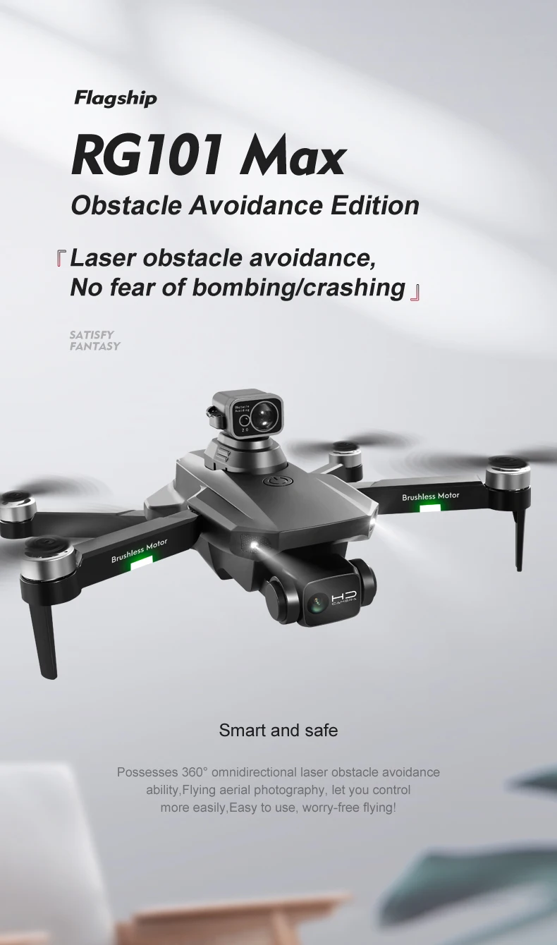 RC Quadcopter classic RG101MAX Obstacle Avoidance GPS Drone 6K HD Camera GPS Professional 5G FPV Long Distance RC Quadcopter Brushless Foldable Dron syma x5c remote control quadcopter