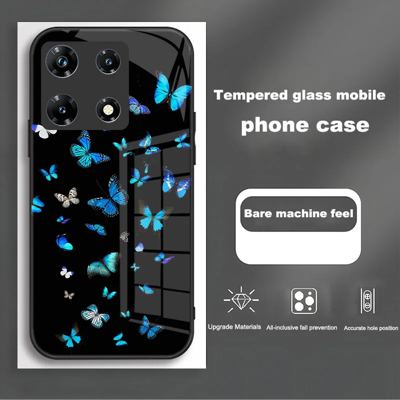 Luxury Shockproof Tempered Glass Phone Case Cover