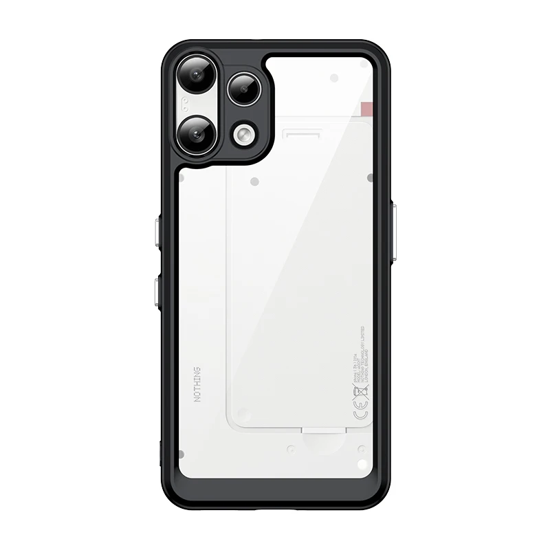 Transparent Hard PC Case with Candy Color Frame and TPU Shockproof Bumper