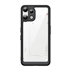 Transparent Hard PC Case with Candy Color Frame and TPU Shockproof Bumper - Nothing Phone (3a) Lite (Black)