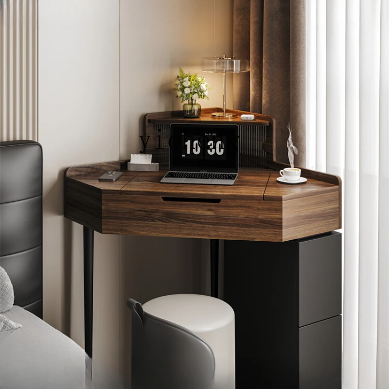 

ZF Simple Modern Corner Flip Dressing Table Small Apartment Makeup Table Desk Storage Cabinet