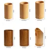 Bamboo Wooden Chopstick Cylinder Tableware Drainage Kitchen Storage Container Bamboo Sign Cylinder Restaurant Supplies 6