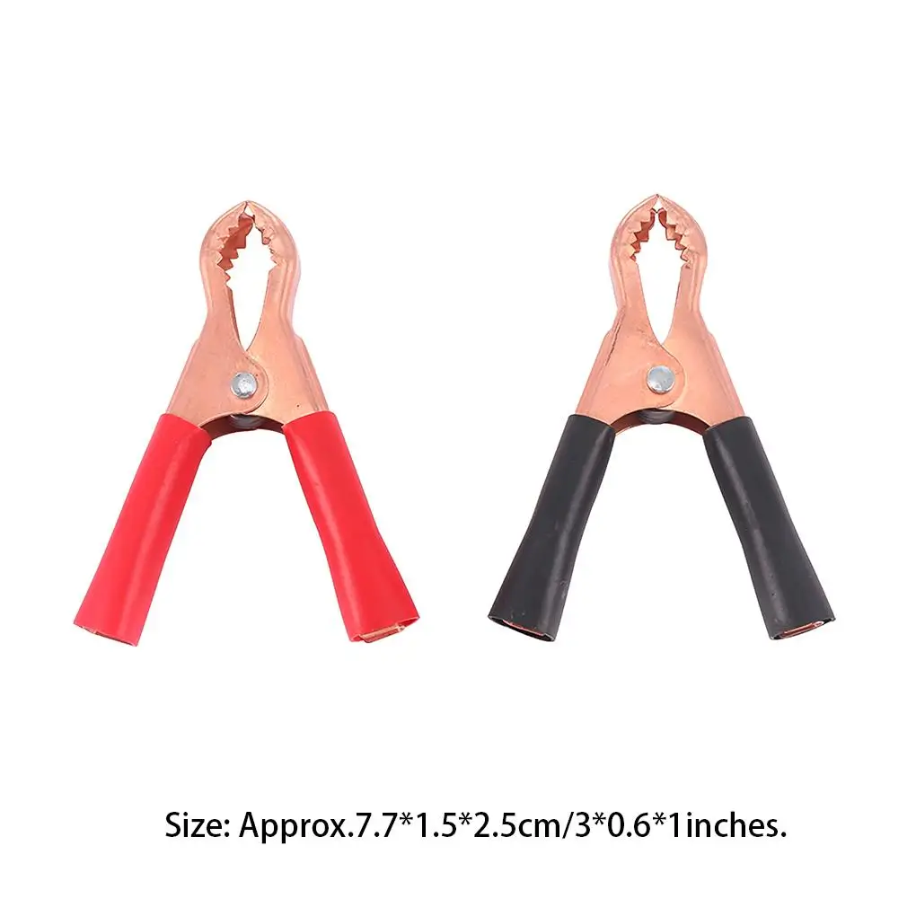 악어 클립 2 개 팩, 미끄럼 방지 배터리 클램프, 악어 클립