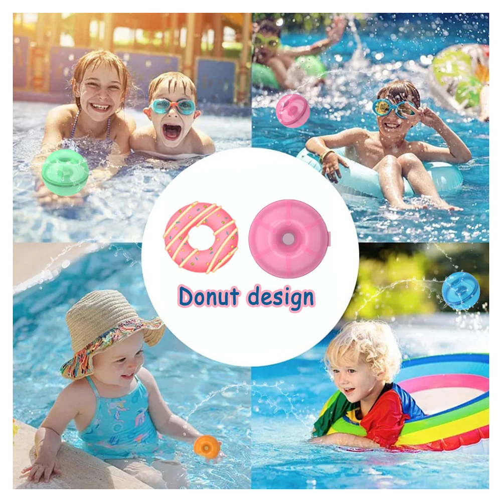 12 Pcs Outdoor Summer Toys Magnetic Reusable Water Ball With Mesh Bag Self Sealing Water Splash Ball for Kids Outdoor Activities 3