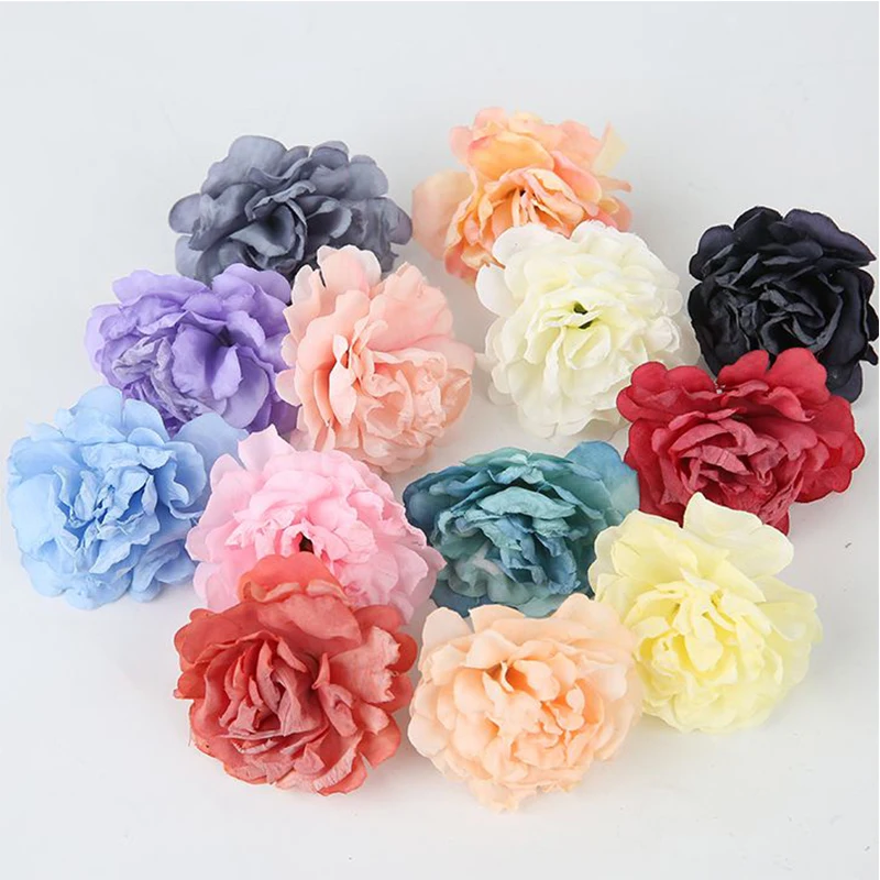 5/10pcs Bulk 5cm Seide Blume Rose Blumen Köpfe künstliche Blume Pfingstrose für zu Hause Zimmer Hochzeits feier Dekorationen Handwerk Blumen