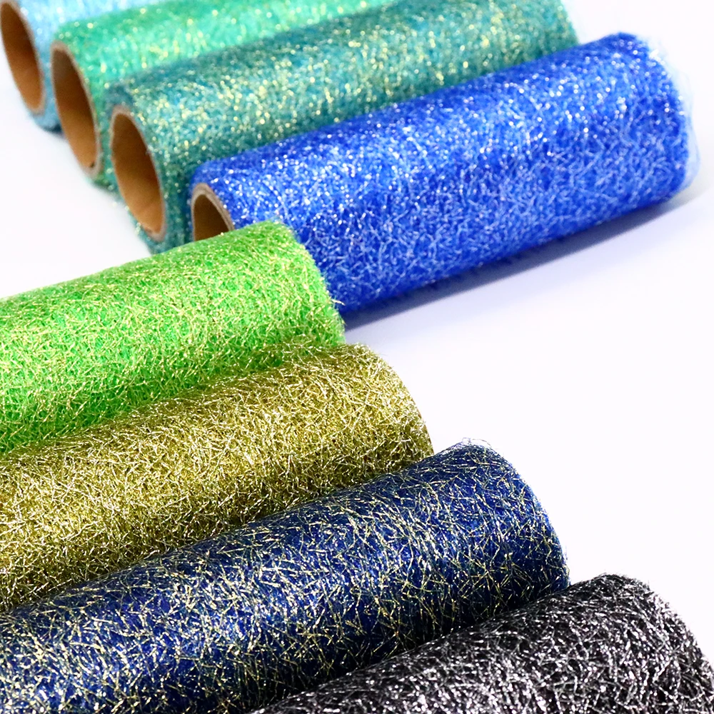 Tulle Organza Fabric, Party Decorations, Party Supplies-15cm 10Yards Organza Tulle Roll, 6inch Spiderweb Mesh Tape, for Wedding Bouquet, Chair Sash, Table Runner, Birthday Party Decoration