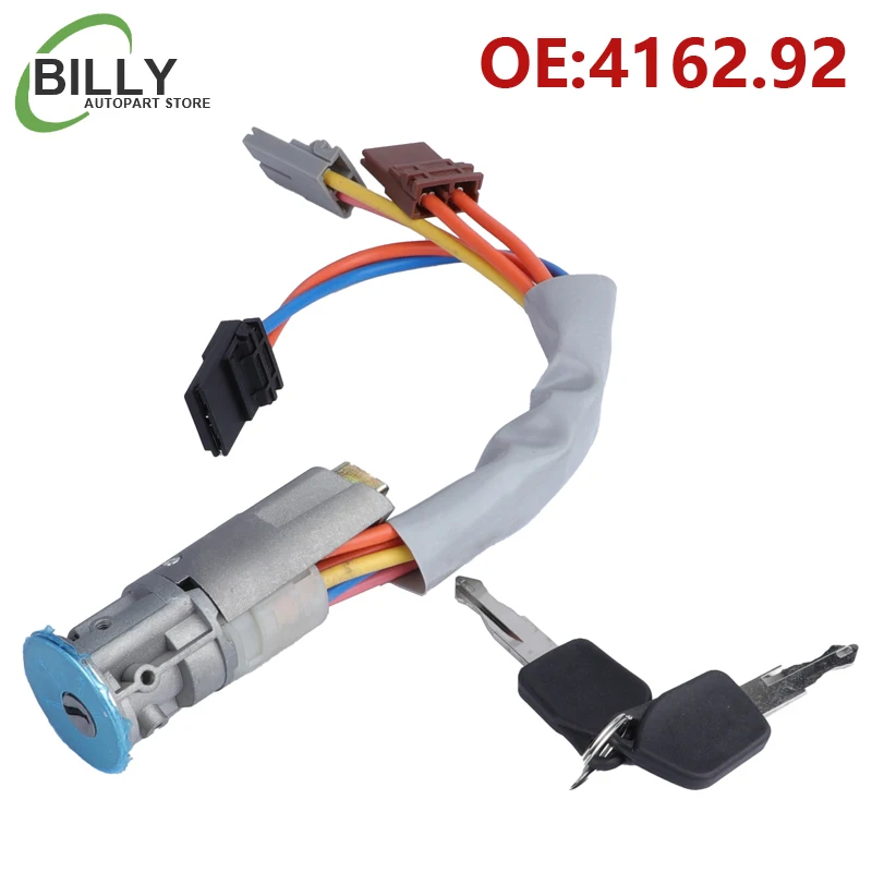 MEXWLOP Interruptor de Encendido y Arranque n.º 416292, for Peugeot, 106 I/II Gris Metalizado, 1 Juego Cerradura del Interruptor de Encendido del Coche