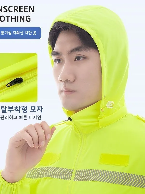 초박형 반사 자외선 차단 의류 긴팔 고속도로 남성용 여름 야외 낚시 장비 로고 인쇄 가능