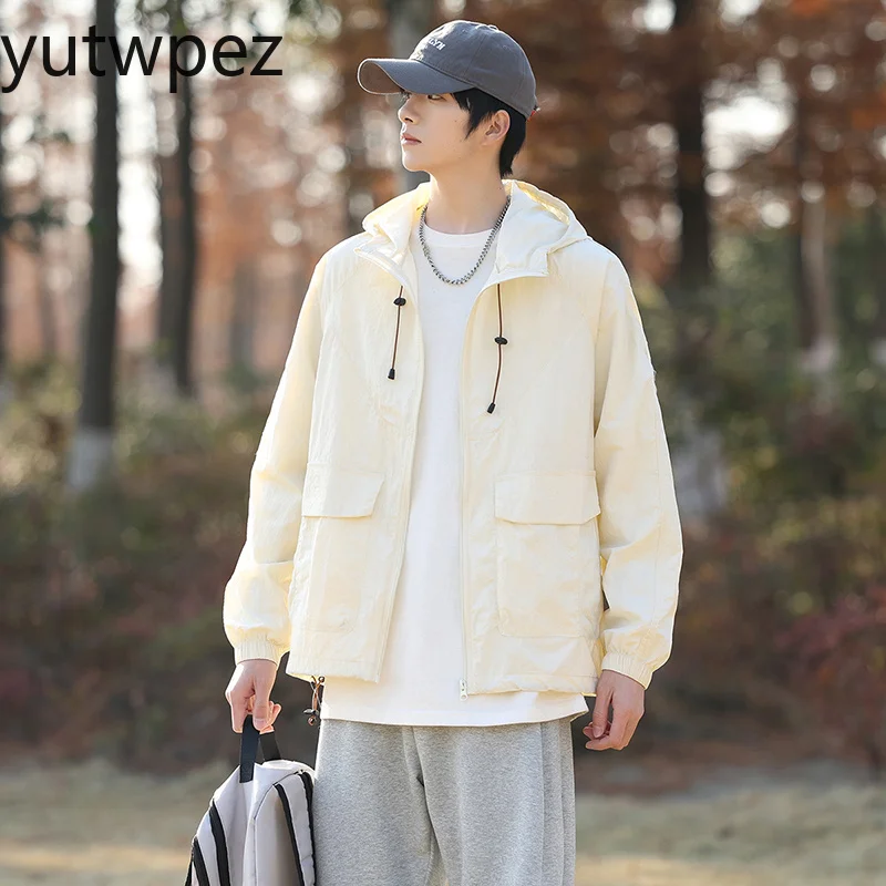 야외 하이킹 낚시 UPF50+ 자외선 차단 재킷 안티 UV 초박형 통기성 후드 사이클링 캠핑 스포츠 스킨 코트 유니섹스