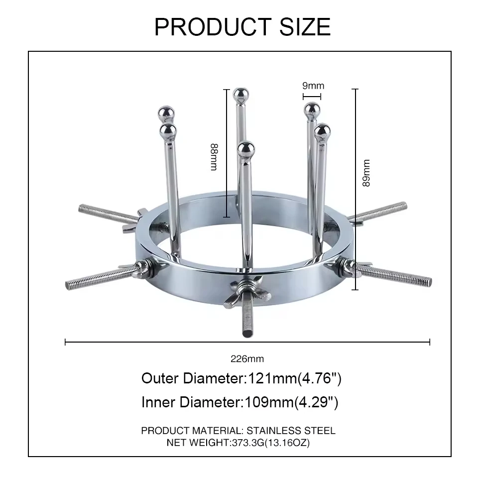 Large Size Anal Toys Stainless Steel Anal Dilators Plug Extender Butt Plug Sex Toys BDSM Adjustable Extreme Gay