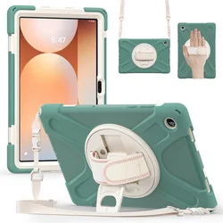 Durable Tablet Case with Shoulder Strap for A9 8.7 inch (Emerald Green)