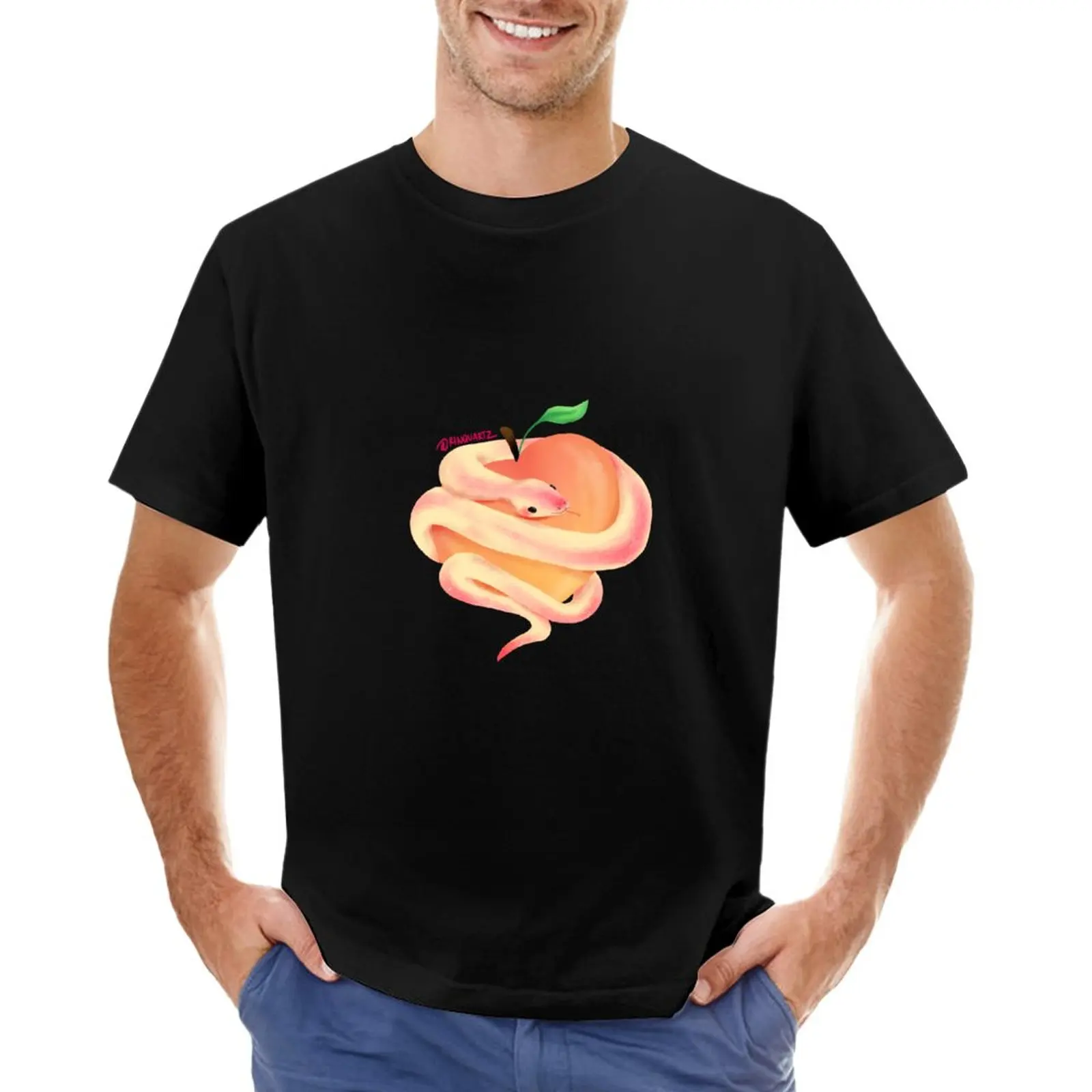 

peach snake T-Shirt boys white t shirts mens graphic t-shirts big and tall