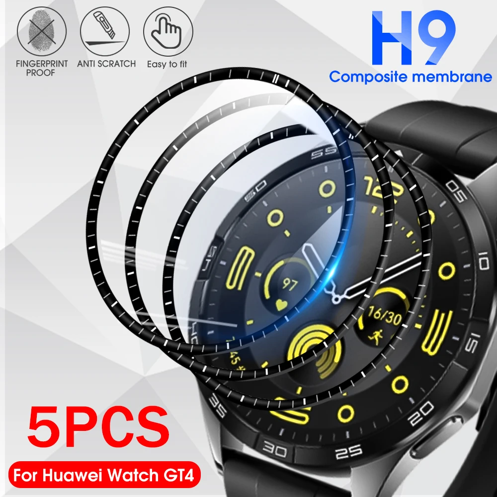 

1-5Pcs 3D Curved Edge Protective Film For Huawei Watch GT 4 41/46mm Smartwatch Screen Protectors GT4 41mm 46mm Films Not Glass