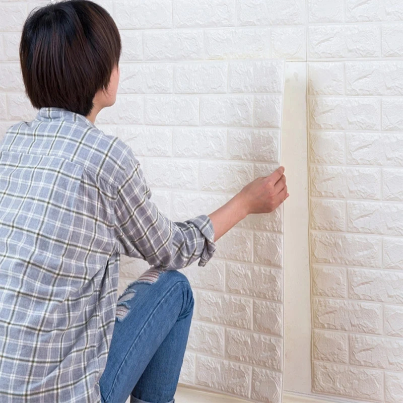 

Modern Home Decoration DIY Waterproof Wall Stickers PVC Self-adhesive Wallpaper Retro Brick Pattern Bedroom 70cmX10m Classic