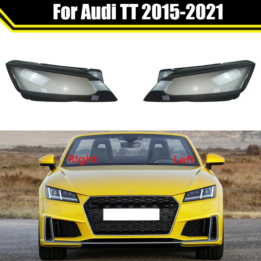 

Автомобильная задняя крышка для Audi TT 2015-2021, прозрачный абажур, стеклянная крышка, крышка фары, передняя фара, задняя фара