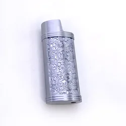 Elegant Vintage Arabesque Metal Lighter Case - 60mm Durable Armor Protector Cover (SKU1)