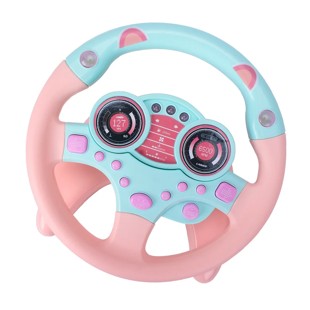 Steering Wheel Toy Driving Kid Baby Simulation Kids Play Car Toys Pretend Portable Plaything Fake Auto Interesting Simulated