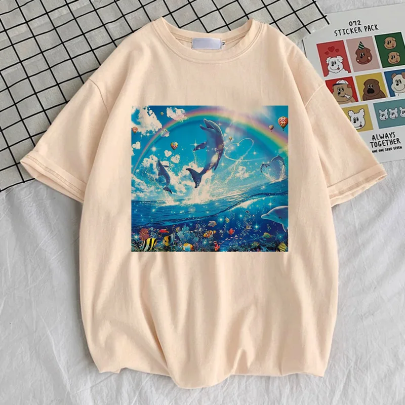Frutiger Aero top tees women kawaii Y2k Colorful Graphic Punk Comfortable tshirt Colorful Y2k Grunge harajuku Pop Culture 80s