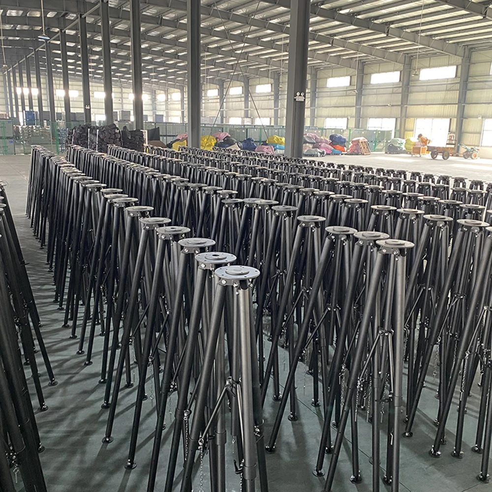 Treppiede in metallo di grado industriale T300 con capacità di carico di 300 kg, supporto robusto per ingegneria, ideale per radar e attrezzature pesanti da esterno. - immagine 6