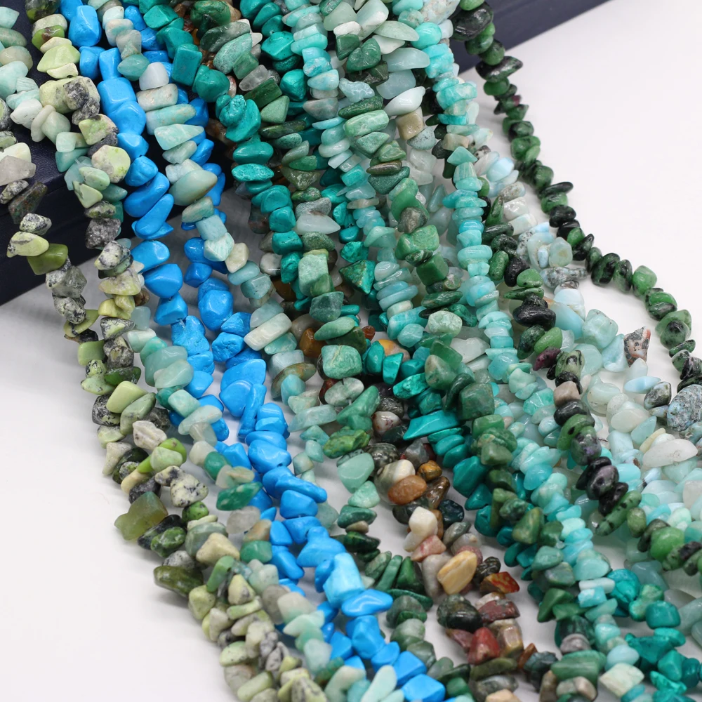 

Искусственные бирюзовые нефритовые бусины неправильной формы с изображением дробленых камней для изготовления ювелирных изделий своими р...