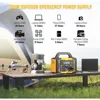 300W Portable Solar Power Station Equipped with 100W Foldable Solar Panels and 120V/300W AC Power Sockets 2