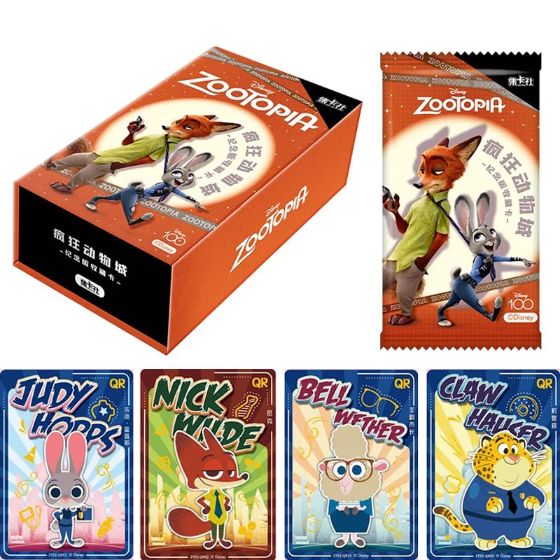 

New Original Zootopia Collection Cards Disney Commemorative Edition Hot Character Limited Rare Flash Card for Children Toy Gifts