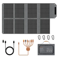 MHPOWOS Foldable Solar Panel 120W / 80W / 40W Portable Solar Charger with USB, USB C, DC output for Phones powerstation Camping