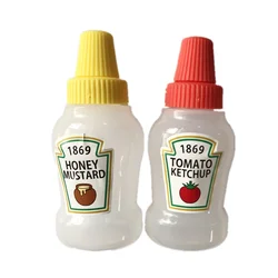 Kids' Cartoon Mini Squeeze Bottle for Seasoning & Sauces - Bento Box Kitchen Accessory Container (2pcs set)