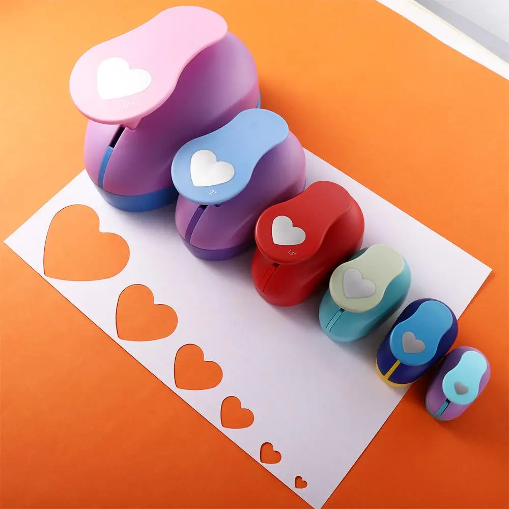 

Heart-shaped 9-75mm DIY Embossing Punches Sale Corner Scrapbooking Machine Paper Cutting Craft Random Color Hole Punch