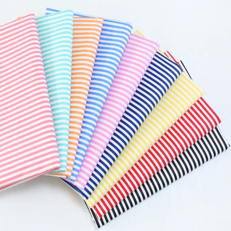 160x50cm Pure cotton fabric, fruit colored striped printed fabric, twill fabric, handmade DIY fabric, bed sheets sewing cloth 2